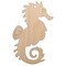 Seahorse Icon Unfinished Craft Wood Holiday Christmas Tree DIY Pre-Drilled Ornament